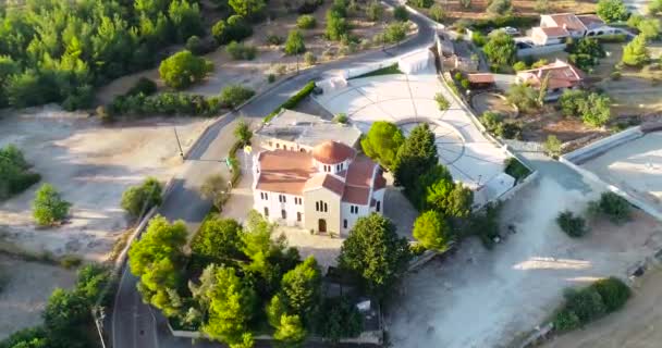 Archangel Michael Church Souni Zanakia Limassol Cypri 광장을 가까이 위에서 — 비디오