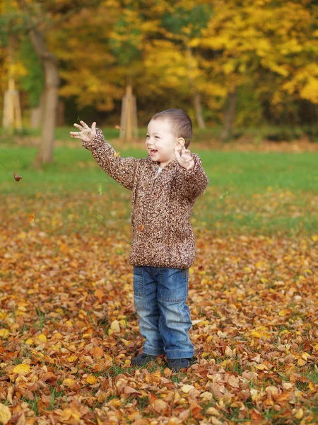 Outdoor little boy — Stock Photo, Image