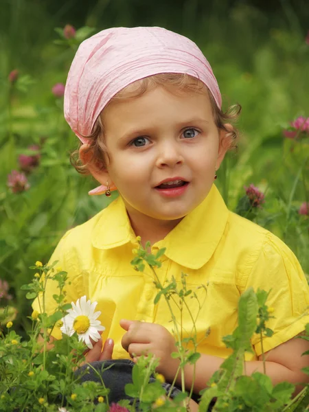 Little outdoor girl — Stock Photo, Image