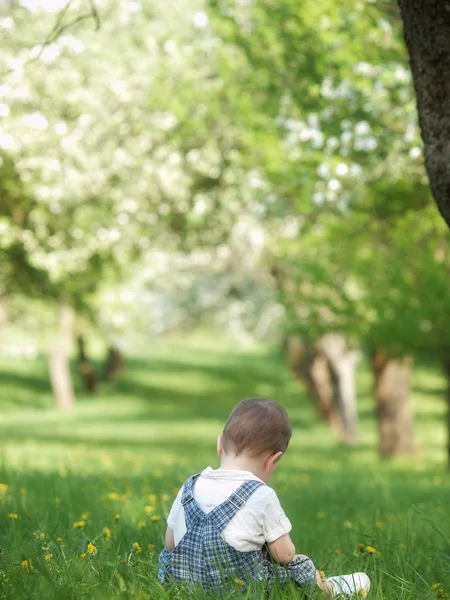Little outdoor boy — Stock Photo, Image
