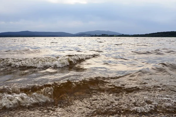 Niveau Orageux Lac Lipno Dans Les Montagnes Sumava République Tchèque — Photo