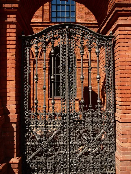 Rosette on the gate Manufactory. — Stock Photo, Image