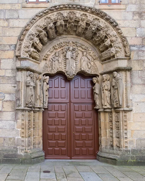 Romanesque facade of San Xerome college — Stock Photo, Image