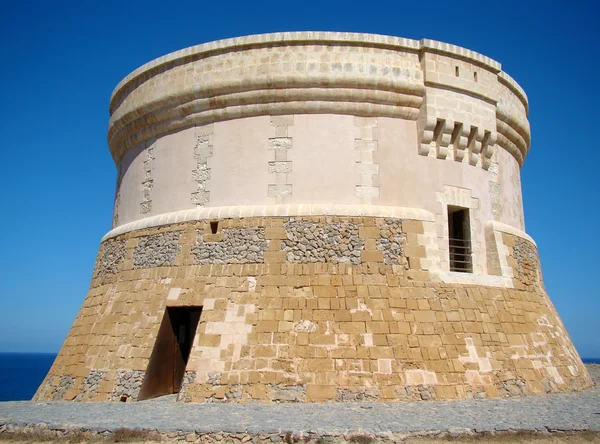 Martello tower v fornells, menorca — Stock fotografie