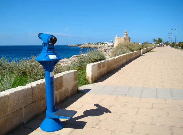 Přímořská promenáda v ciutadella, menorca — Stock fotografie