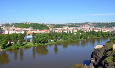 View from the southern tip of Vysehrad fortress on the river Vltava clipart