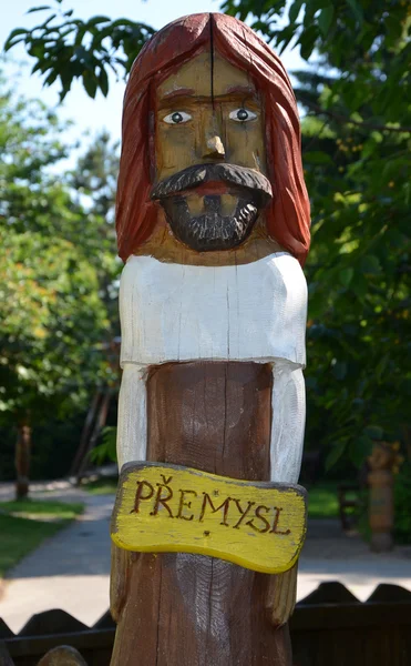 PRAGUE - JUL 02 : Représentation artistique du roi Premysl le laboureur — Photo