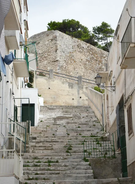 Den smala gatan och trappa mellan husen, Italien — Stockfoto