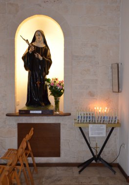 ALBEROBELLO - SEP 17: Interior of the Sant'Antonio church in Alberobello clipart