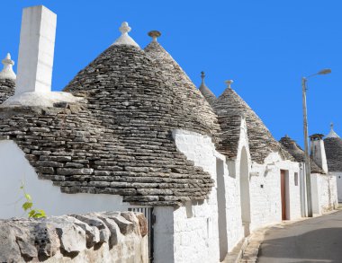 Alberobello Güney İtalyan kasabasında Trulli