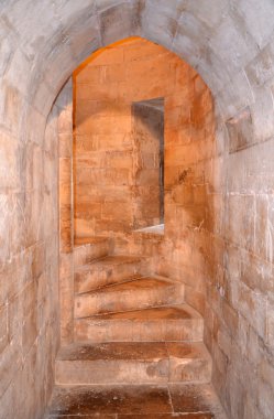 Interior of Castel del Monte, Apulia, Italy clipart