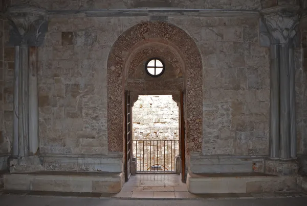 Wnętrze castel del monte, apulia, Włochy — Zdjęcie stockowe