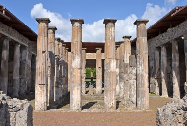 Ruins of ancient Roman city of Pompeii clipart