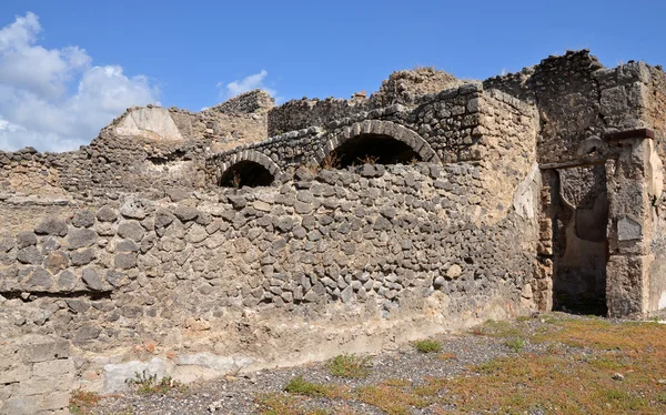 Ruínas de casas em Pompeia — Fotografia de Stock