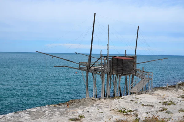 Le trabucco, côte de Gargano, Italie — Photo