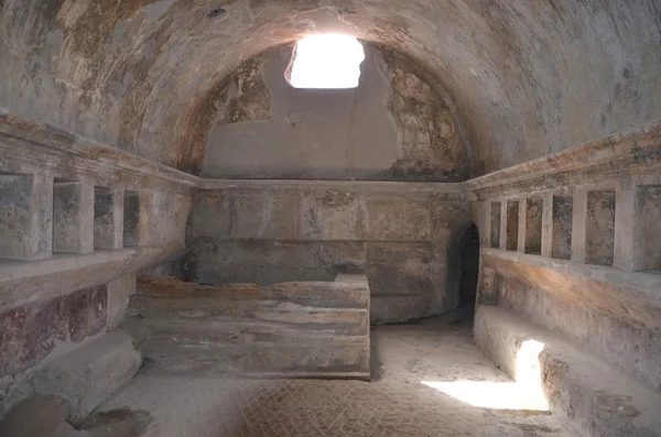 Innere der stabianischen Bäder (terme stabiane), Pompeji — Stockfoto