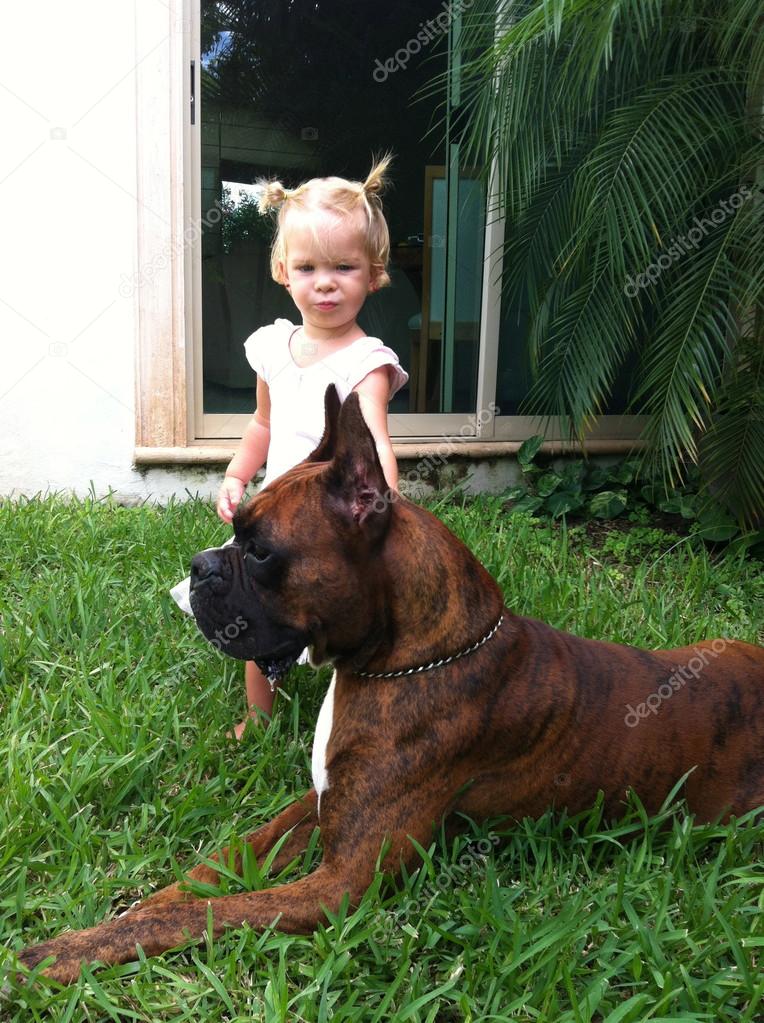 Little Girl and her dog