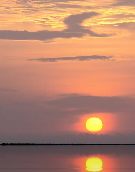 Yucatan Yarımadası plaj gün batımında — Stok fotoğraf