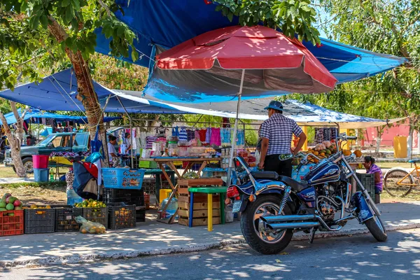 tipik yucatan sokak pazarı