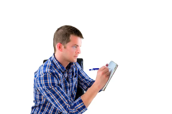 Man preparing a list — Stock Photo, Image