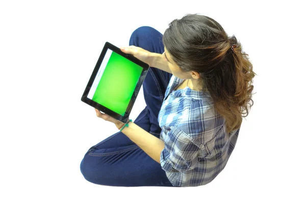 Using a Tablet — Stock Photo, Image