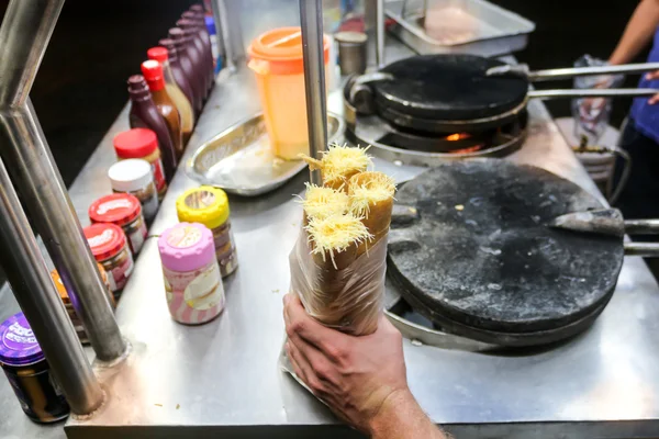 Making a Marquesita — Stock Photo, Image