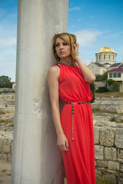 Lady in Red — Stock Photo, Image