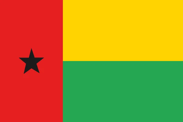 Desenho ilustrado da bandeira da Guiné Bissau — Fotografia de Stock