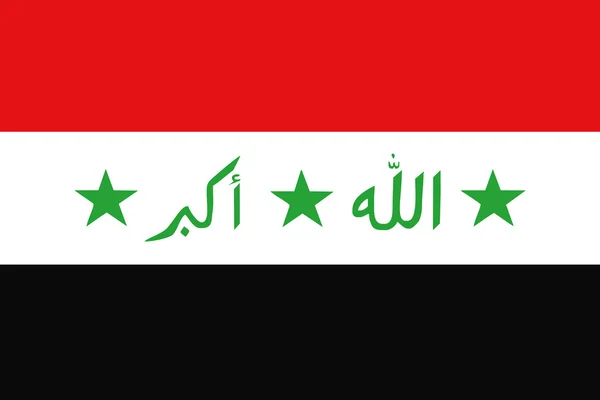 Illustrated Drawing of the flag of Iraq — Stock Photo, Image