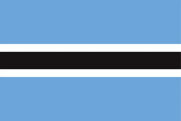 Ilustrované výkres vlajka Botswany — Stock fotografie