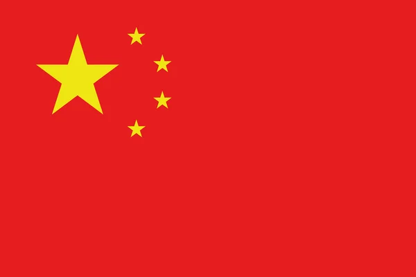 Illustrated Drawing of the flag of China — Stock Photo, Image