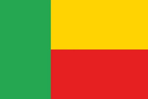 Dessin illustré du drapeau du Bénin — Photo
