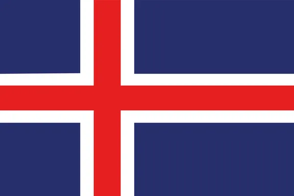 Dibujo ilustrado de la bandera de Islandia —  Fotos de Stock