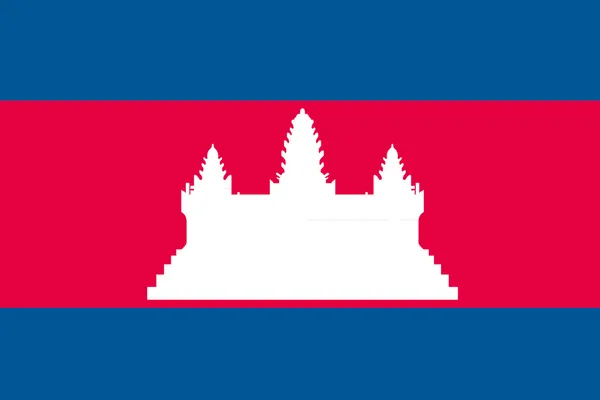 Desenho ilustrado da bandeira do Camboja — Fotografia de Stock