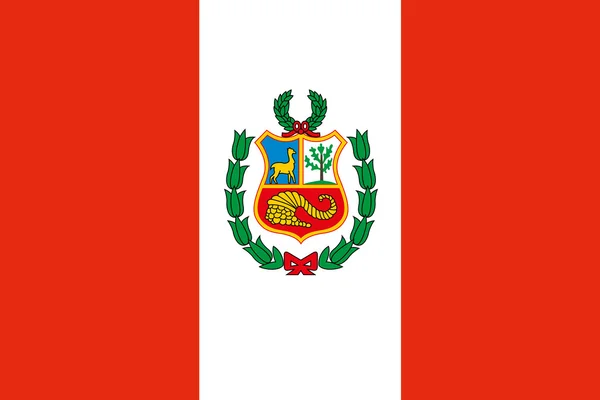 Illustrated Drawing of the flag of Peru — Stock Photo, Image