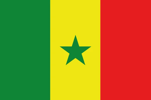 Ilustruje rysunek flagi Senegalu — Zdjęcie stockowe