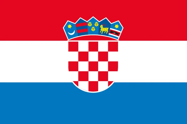 Dibujo ilustrado de la bandera de Croacia — Foto de Stock