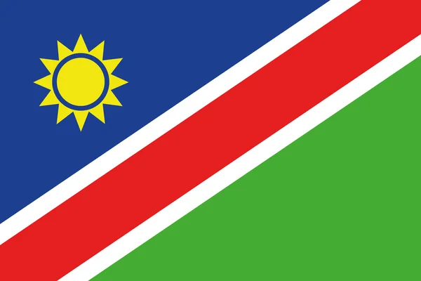 Geïllustreerde tekening van de vlag van Namibië — Stockfoto