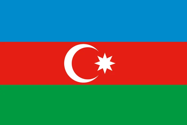 Desenho ilustrado da bandeira do Azerbaijão — Fotografia de Stock