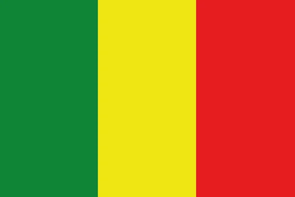 Dessin illustré du drapeau du Mali — Photo