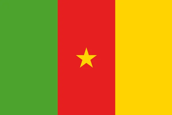 Illustrated Drawing of the flag of Cameroon — Stock Photo, Image