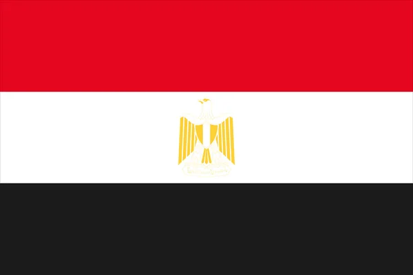 Illustrato Disegno della bandiera di Egitto — Foto Stock