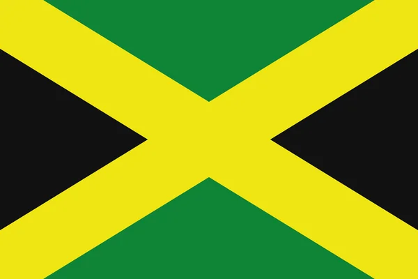 ジャマイカの旗の図解図面 — ストック写真