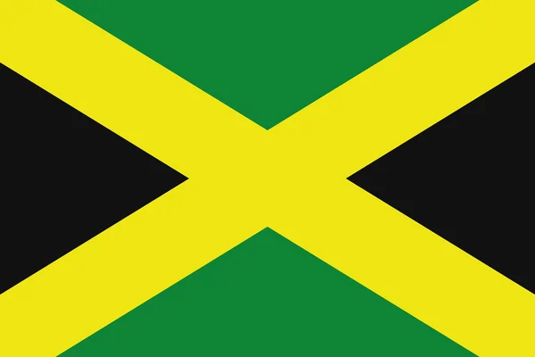 Dessin illustré du drapeau de la Jamaïque — Photo