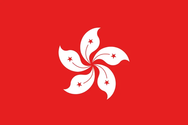 Desenho ilustrado da bandeira de Hong Kong — Fotografia de Stock