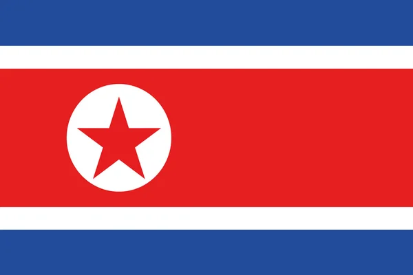 Desenho ilustrado da bandeira da Coreia do Norte — Fotografia de Stock