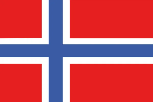 Illustrierte Zeichnung der norwegischen Flagge — Stockfoto