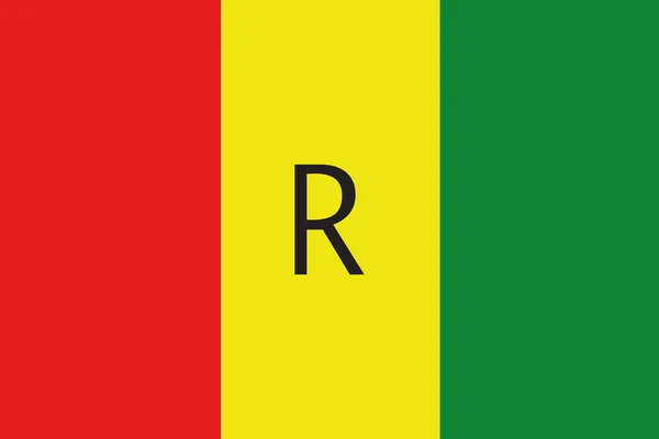 Rawanda의 국기의 그림된 그리기 — 스톡 사진