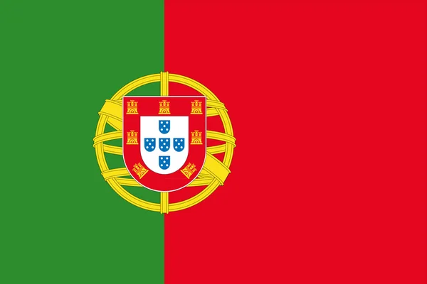 Dibujo ilustrado de la bandera de Portugal — Foto de Stock