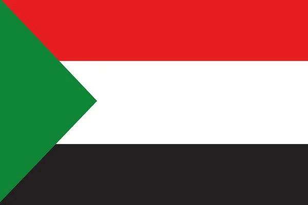 Illustrierte Zeichnung der Sudan-Flagge — Stockfoto